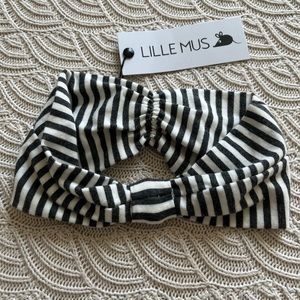 Lille Mus Headband • slate stripe